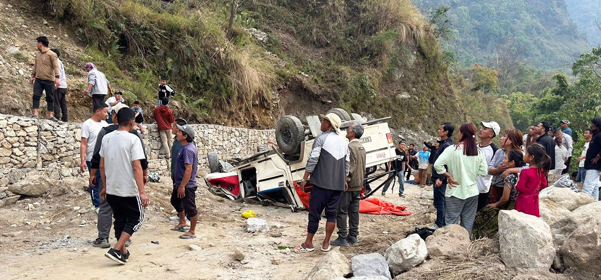 लमजुङमा जिप दुर्घटना, दुईको मृत्यु १२ घाइते