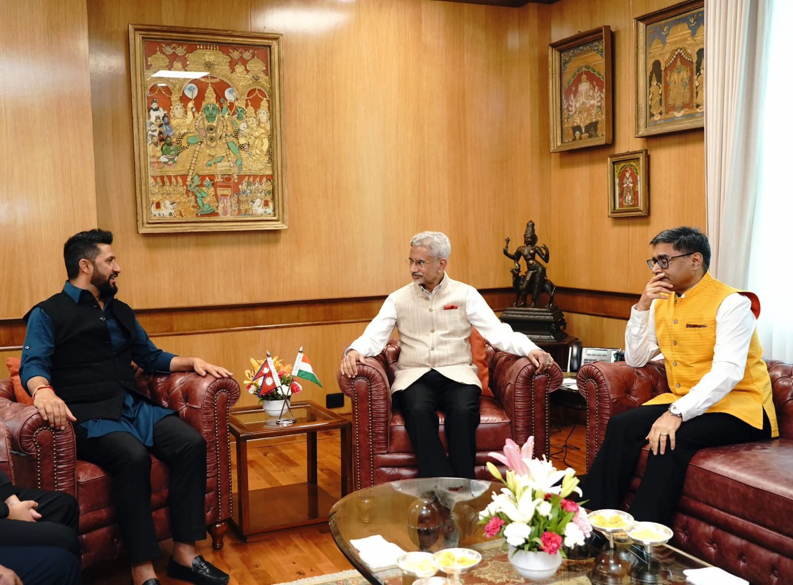 रास्वपा अध्यक्ष लामिछाने र भारतीय विदेशमन्त्री जयशंकरबीच शिष्टाचार भेट